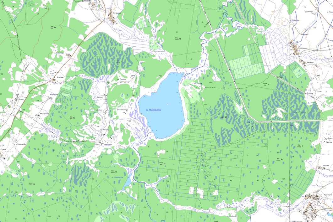 карта  озеро Никольское   в хорошем качестве