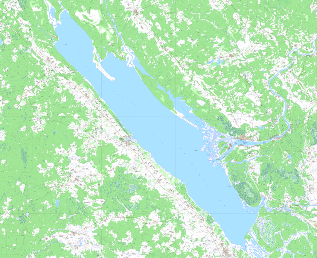 карта  озеро Кубенское   в хорошем качестве