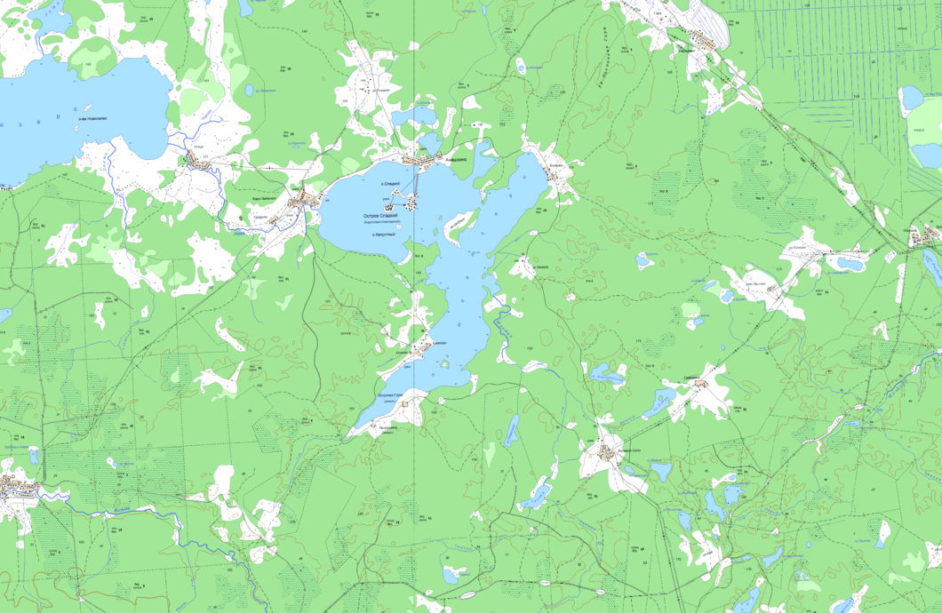 карта  озеро Новозеро  в хорошем качестве