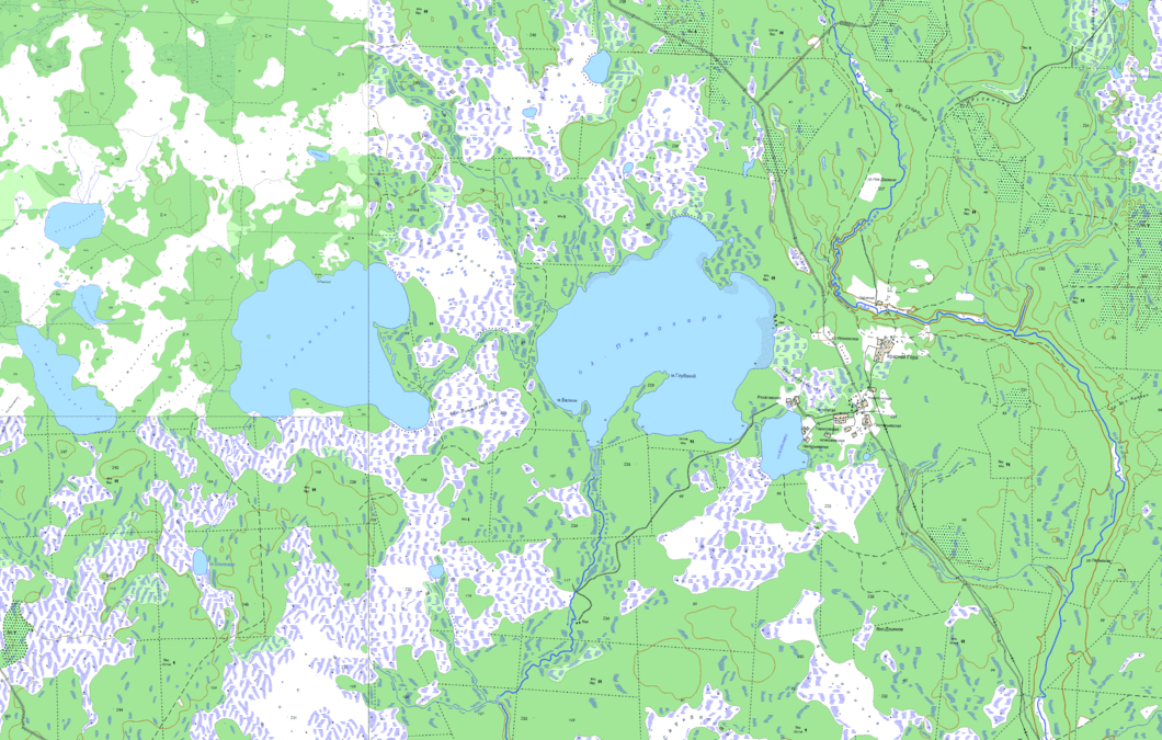 карта  озеро Пяжозеро   в хорошем качестве