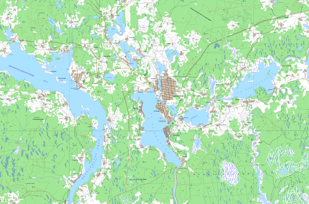 карта  озеро Сиверское    в хорошем качестве