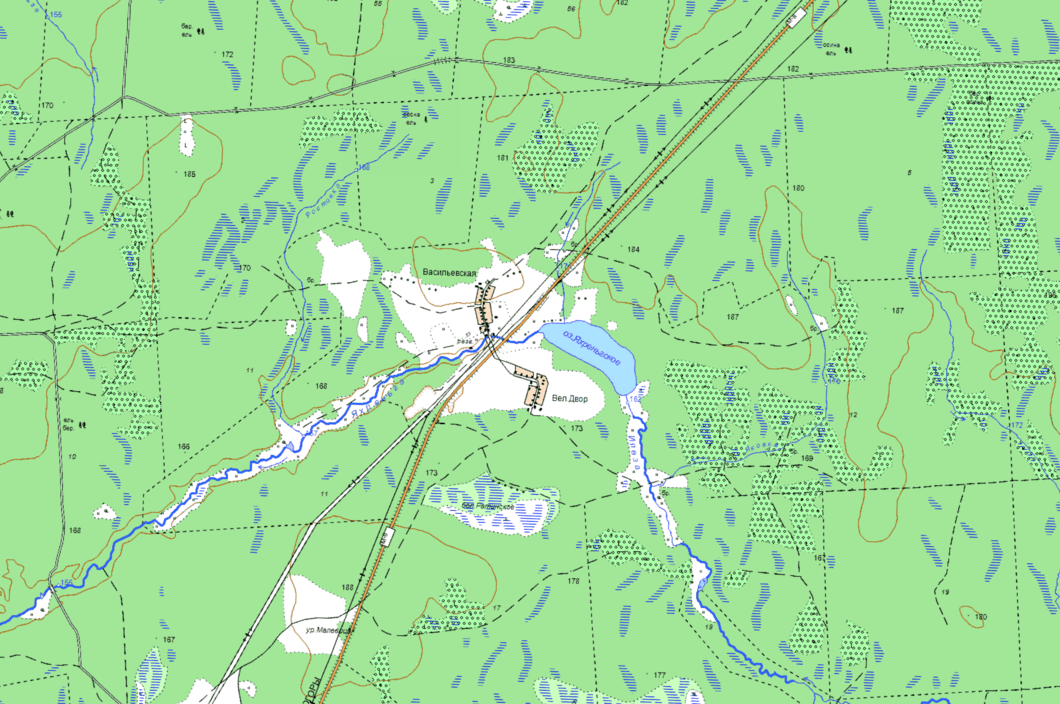 карта  озеро Яхреньгское    в хорошем качестве